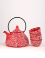 Juego de Té 4 servicios rojo