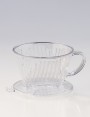 Cono dripper 1-2 tazas, plástico transparente