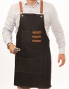 Delantal Barista vaquero/cuero